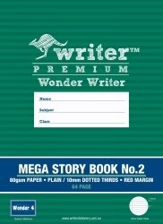 SP- SCRAP BOOK WRITER PREMIUM 330X240MM MEGA NO.2 10MM DOTTED THIRDS 64PG