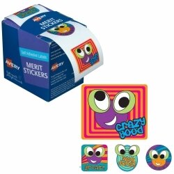 SP- MERIT STICKERS AVERY GOOGLY EYES PERMANENT BX100