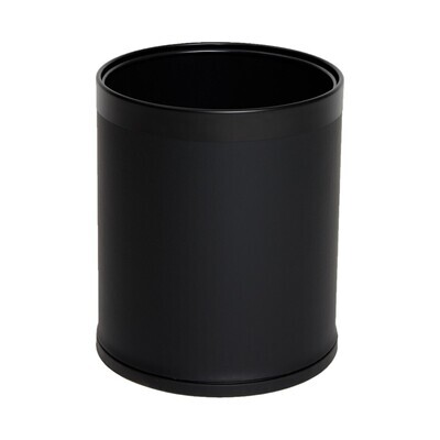 BIN COMPASS 10 LITRES ROUND LEATHER BLACK