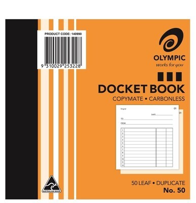 DOCKET BOOK OLYMPIC FSC NO.50 C/LESS 5X3 (30539)