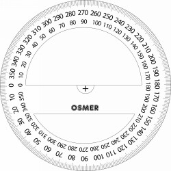 PROTRACTOR OSMER 10CM 360 DEGREE CLEAR