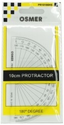 PROTRACTOR OSMER 10CM 180 DEGREE HANGSELL CLEAR