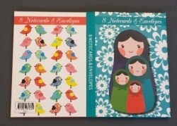 NOTELET SET OZCORP BABUSHKA/BIRDIES PK8