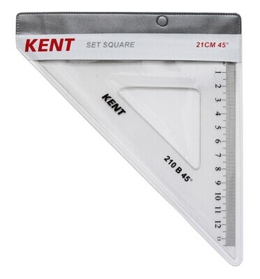 SET SQUARE KENT 210MM 45 DEGREES