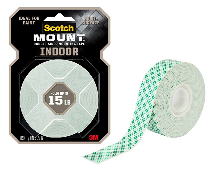 MOUNTING TAPE  SCOTCH 2.5CMX3.2M 314H-MED D/SIDED INDOOR WHITE