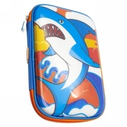 PENCIL CASE GLITTER CRITTERS CARRYME SHARK