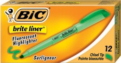 SP- HIGHLIGHTER BIC BRITELINER GRIP GREEN