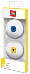ERASER LEGO W/BUILDABLE BRICKS WHITE