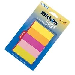 STICK ON FLAGS B/TONE 25X76 NEON