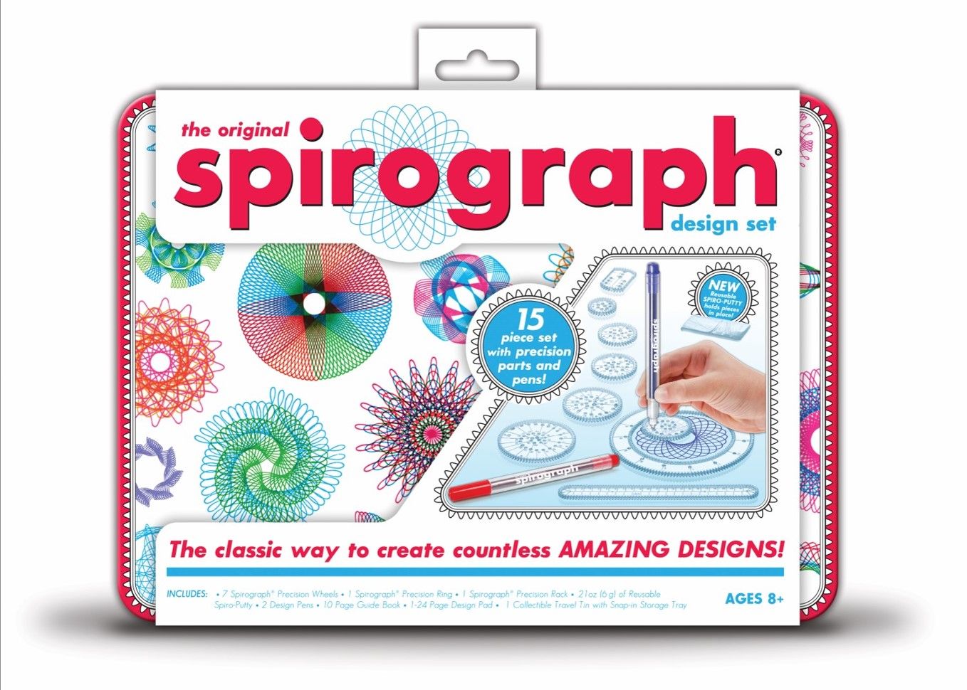 DRAWING TOY SPIROGRAPH DESIGN SET TIN