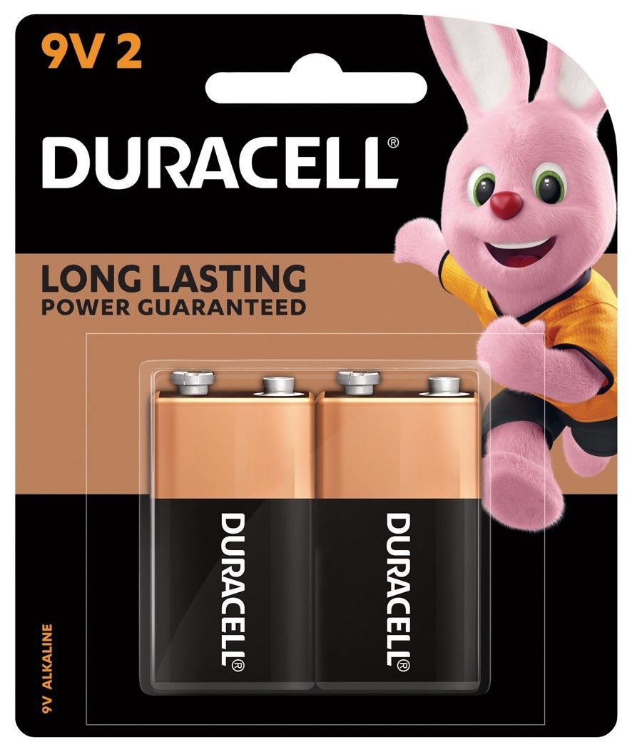 BATTERY DURACELL ALK 9V MN1604 BP2