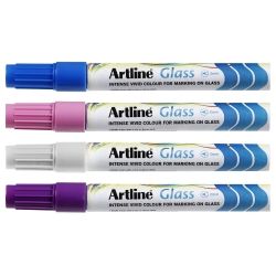 SP- MARKER ARTLINE GLASS 2MM ASSORTED BX12