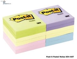 NOTES POST-IT 654-AST 76X76 ASST PASTEL MARSEILLE PK12