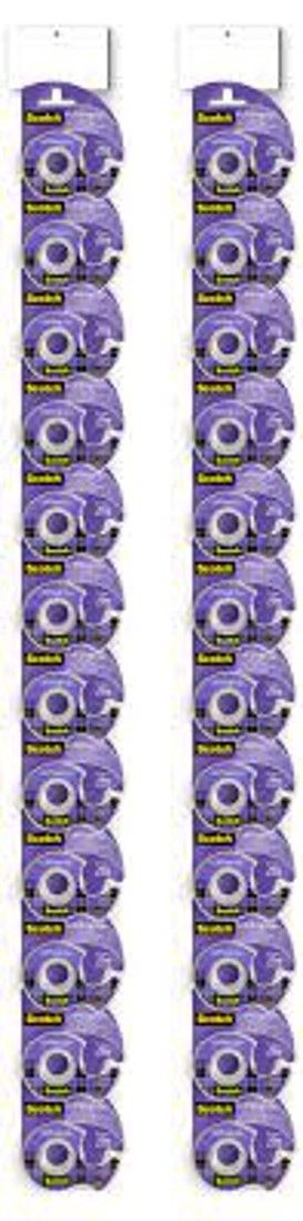 TAPE GIFTWRAP SCOTCH 19MMX16.5M WITH DISP ON CLIPSTRIP PK24