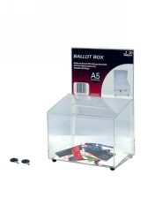 BALLOT/COMMENT BOX DEFLECTO A5 LANDSCAPE CLEAR 66601