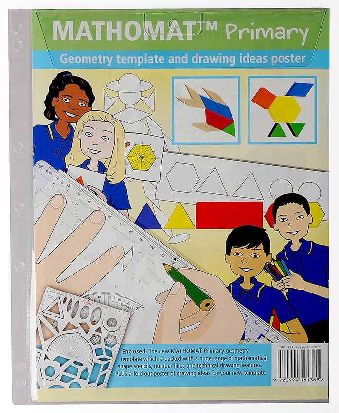 SP -STENCIL TEMPLATE MATHOMAT PRIMARY WLT WITH DRAWING IDEAS POSTERS 4 SHTS