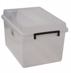 SP- STORAGE BOX ITALPLAST 30L WITH LID CLEAR
