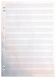 SP- MUSIC PAD WRITER A4 LEAF PAD 7 HOLED 70GSM SIDE GLUDED 50 SHT