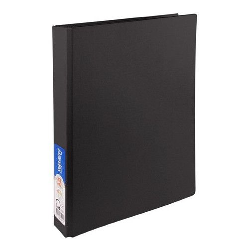 BINDER INSERT BANTEX A4 4D-RING 25MM STANDARD PP  BLACK