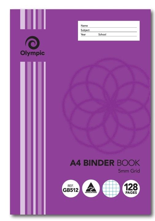 SP- BINDER BOOK OLYMPIC A4 5MM GRID 128 PAGE