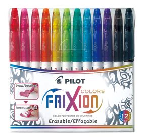 SP- ERASABLE PEN PILOT FRIXION 0.45MM SW-FF-S12 ASSORTED PK12