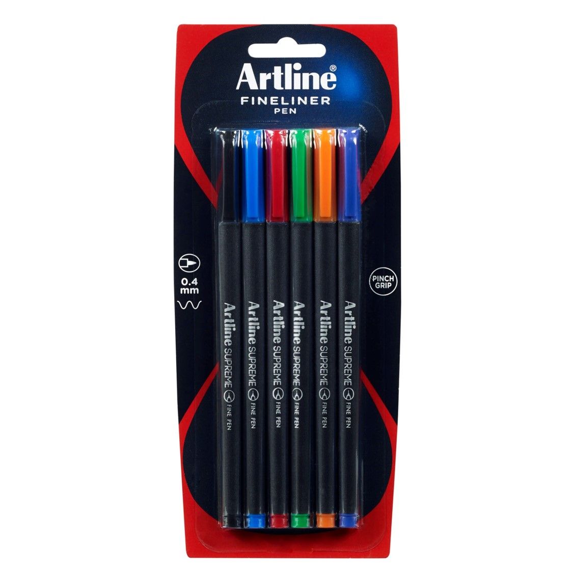 SP- PEN ARTLINE SUPREME 0.4MM FINELINE ASST PK6