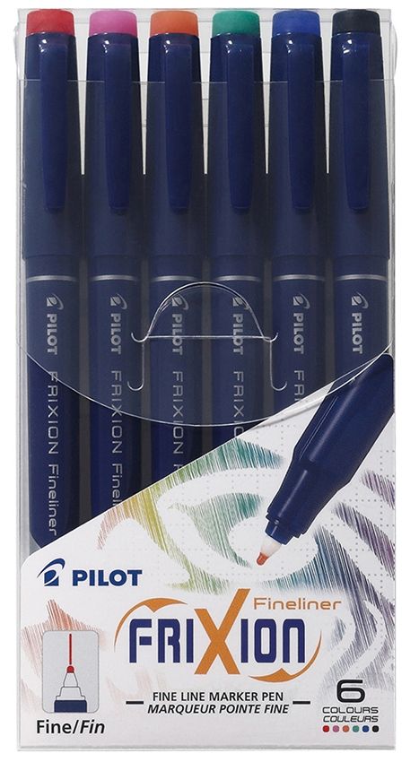 SP- FINELINER PILOT SW-FF-S6 FRIXION ASSORTED WLT6