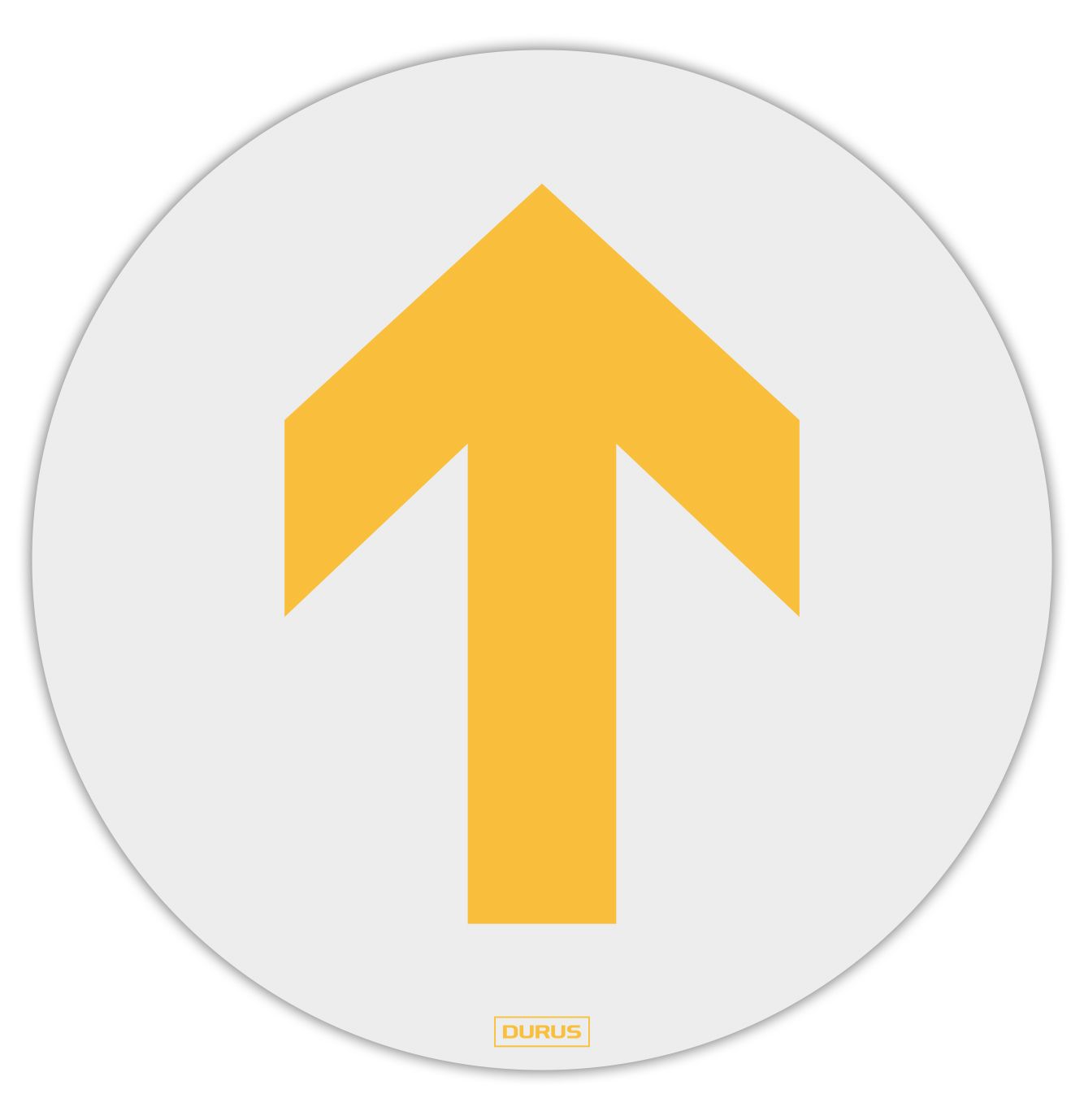 ADHESIVE DURUS 250MM FLOOR�YELLOW ARROW TRANSPARENT AND�YELLOW