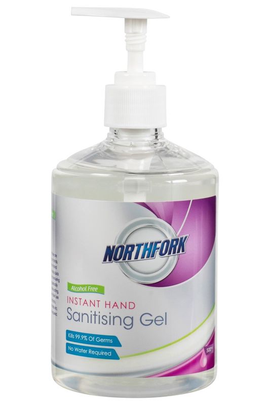 HAND SANITISING GEL NORTHFORK 500ML ALCOHOL FREE