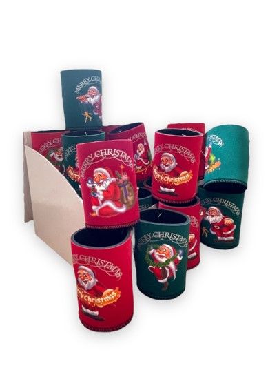 STUBBIE HOLDER XMAS 6 ASST DESIGNS IN DISPLAY