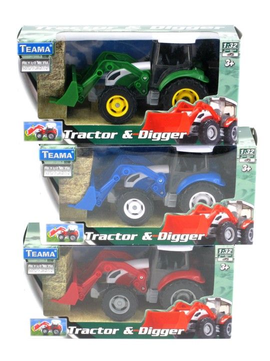TOY TRACTOR SCOOP DIGGER