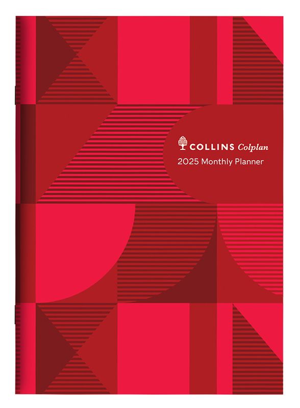 PLANNER DIARY 2025 COLLINS A4 51.C15 GEO RED
