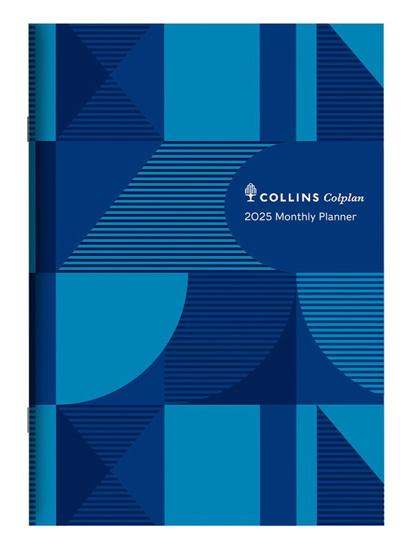 PLANNER DIARY 2025 COLLINS A4 51.C57 GEO BLUE
