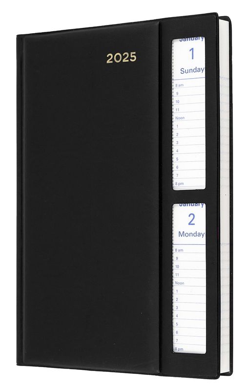 DIARY 2025 COLLINS BELMONT A5 287W.V99 PVC 2DTP WINDOW FACE BLACK