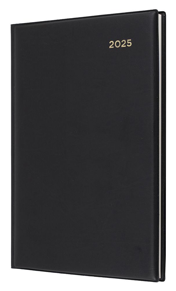 DIARY 2025 COLLINS BELMONT A5 387.V99 PVC WTV BLACK