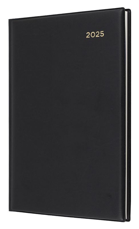 DIARY 2025 COLLINS BELMONT A5 387.V99 PVC WTV BLACK
