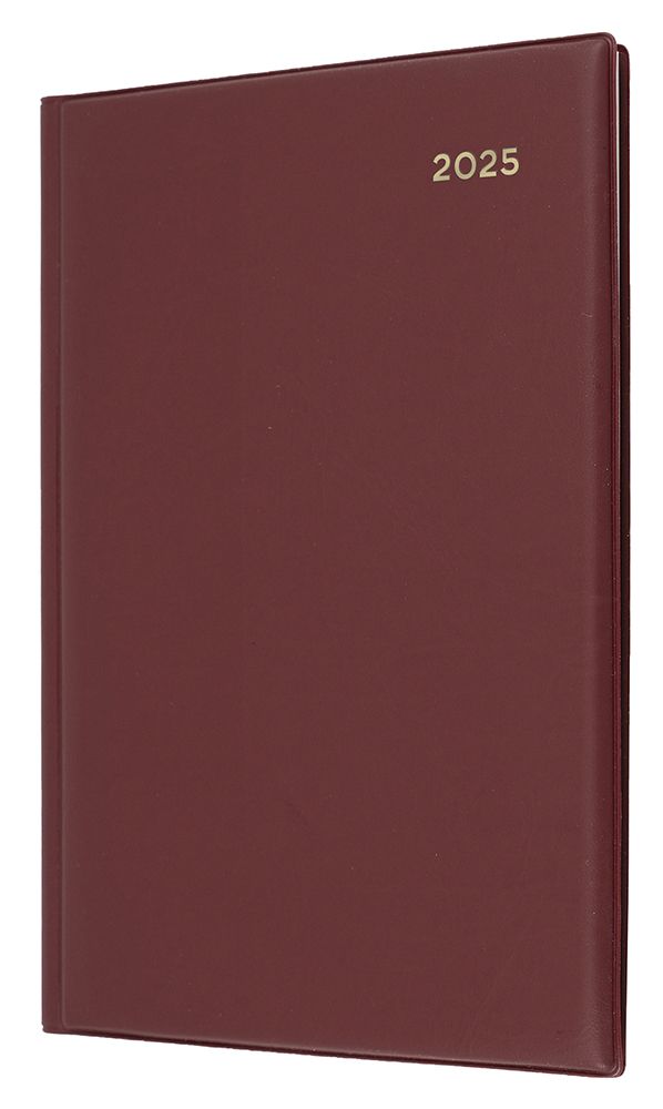 DIARY 2025 COLLINS BELMONT A5 387.V78 PVC WTV BURGUNDY