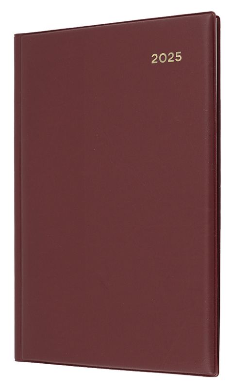DIARY 2025 COLLINS BELMONT A5 387.V78 PVC WTV BURGUNDY