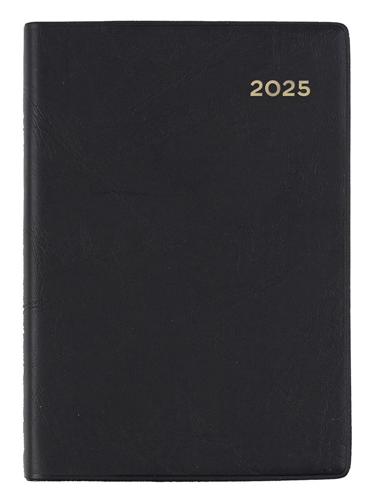 DIARY 2025 COLLINS BELMONT A7 105X74MM 137.V99 PVC POCKET 1DTP BLACK
