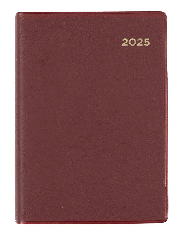 DIARY 2025 COLLINS BELMONT A7 105X74MM 137.V78 PVC POCKET 1DTP C RED