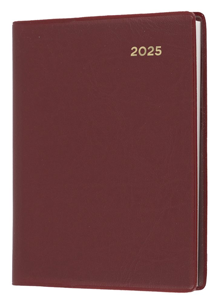 DIARY 2025 COLLINS BELMONT A7 105X74MM 337.V78 PVC POCKET WTV C RED
