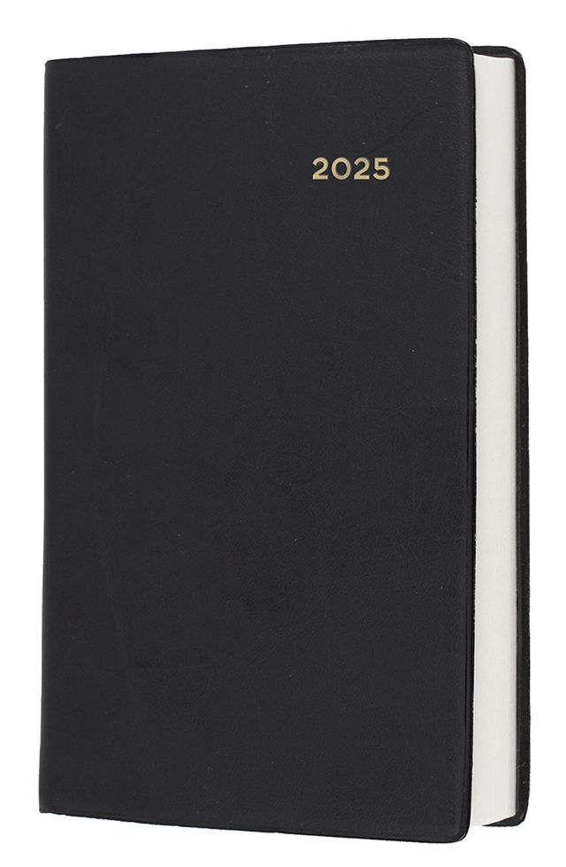 DIARY 2025 COLLINS BELMONT B7R 125X80MM 157.V99 B7R PVC POCKET 1DTP BLACK
