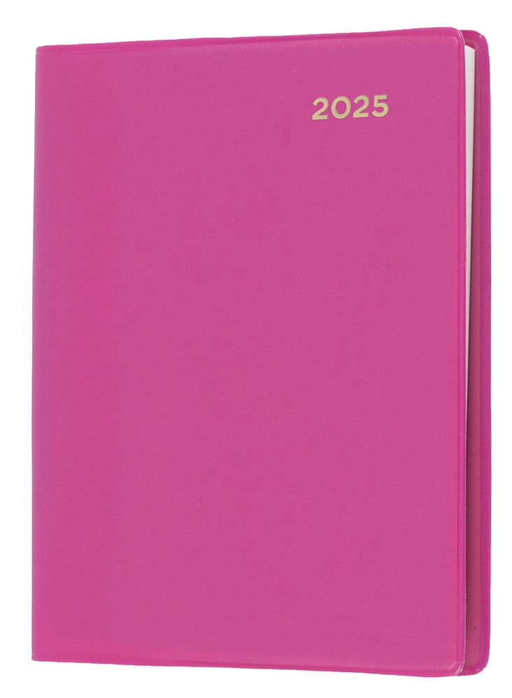 DIARY 2025 COLLINS BELMONT A7 105X74MM 337P.V50 PVC PKT W PENCIL WTV PINK