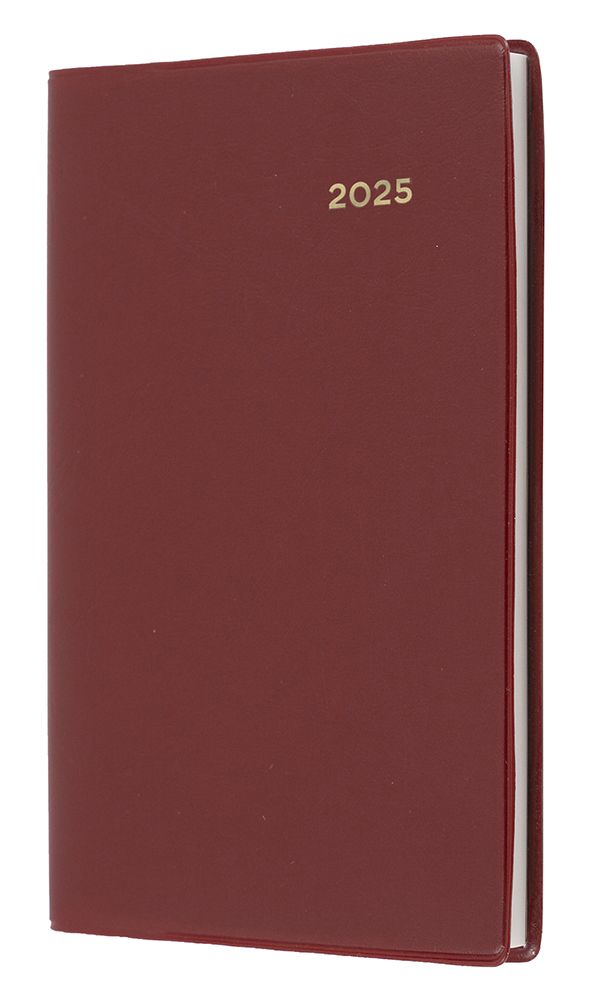 DIARY 2025 COLLINS BELMONT B7R 125X80MM 357.V78 PVC POCKET WTV C RED