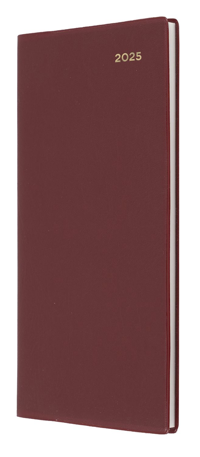 DIARY 2025 COLLINS BELMONT B6/7 176X88MM 377L.V78 PVC SLIM WTV LSCAPE C RED