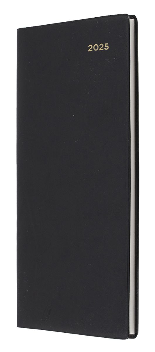 DIARY 2025 COLLINS BELMONT B6/7 176X88MM 377P.V99 PVC SLIM WTV PORT BLACK