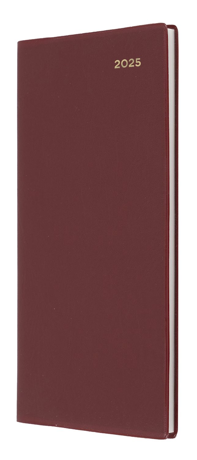 DIARY 2025 COLLINS BELMONT B6/7 176X88MM 377P.V78 PVC SLIM WTV PORT C RED