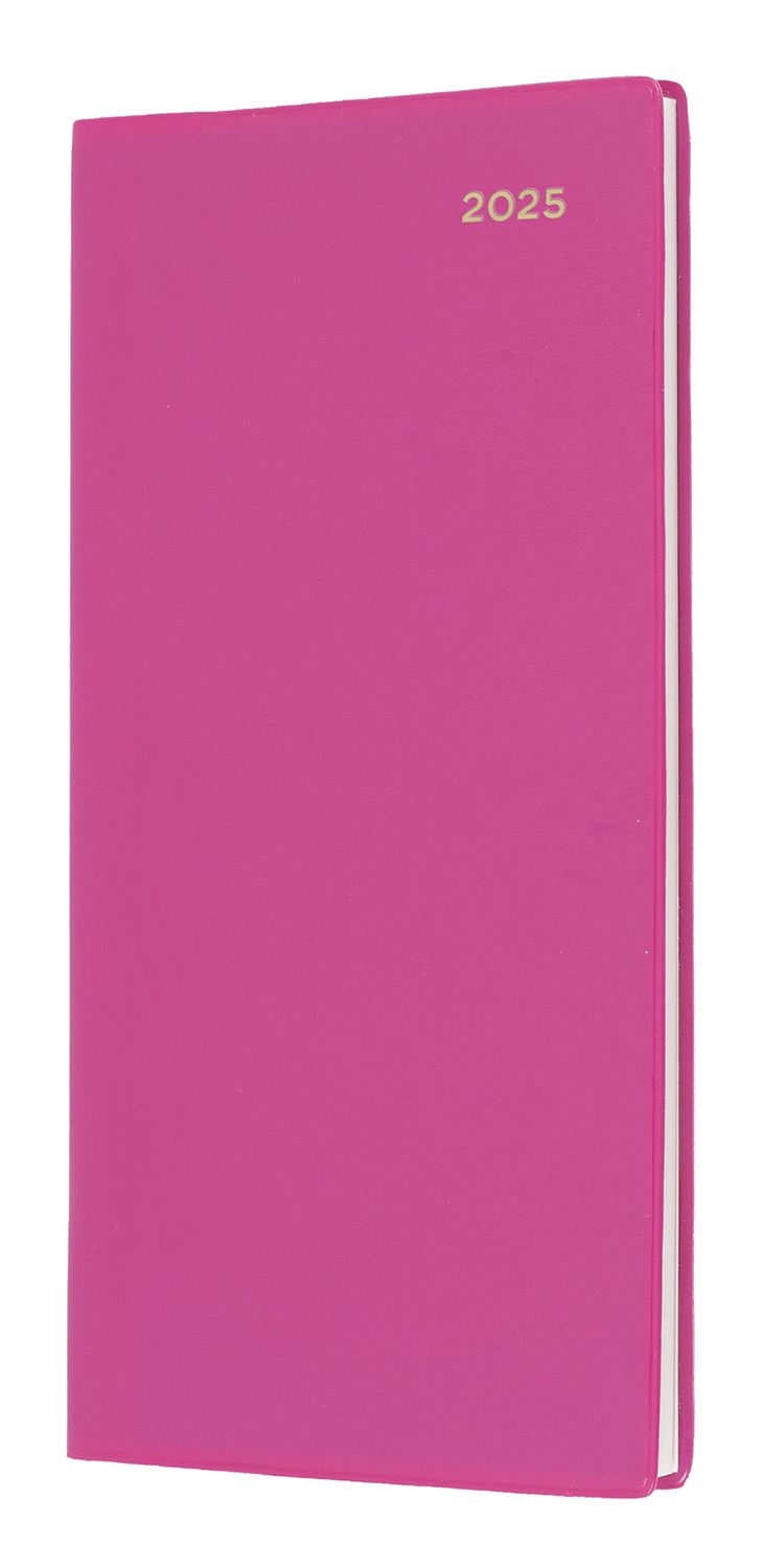 DIARY 2025 COLLINS BELMONT B6/7 176X88MM 377P.V50 PVC SLIM WTV PORT PINK