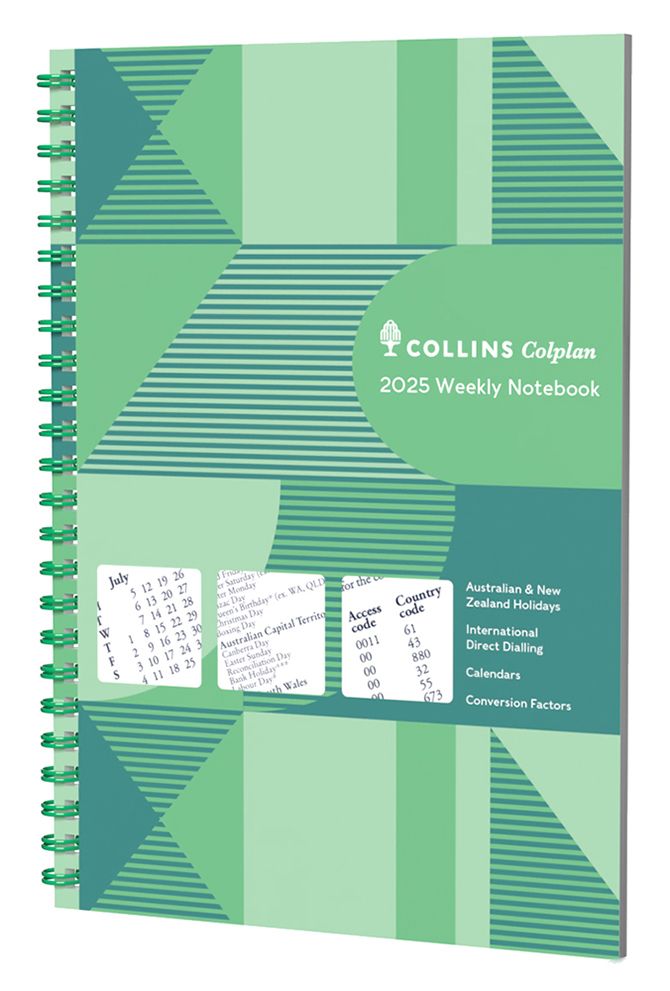 DIARY 2025 COLLINS COLPLAN A4 62.P52 WITH NOTES WTV RED/BLUE