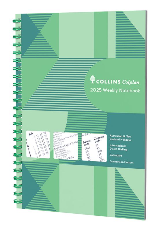 DIARY 2025 COLLINS COLPLAN A5 61.P52 WITH NOTES WTV GREEN